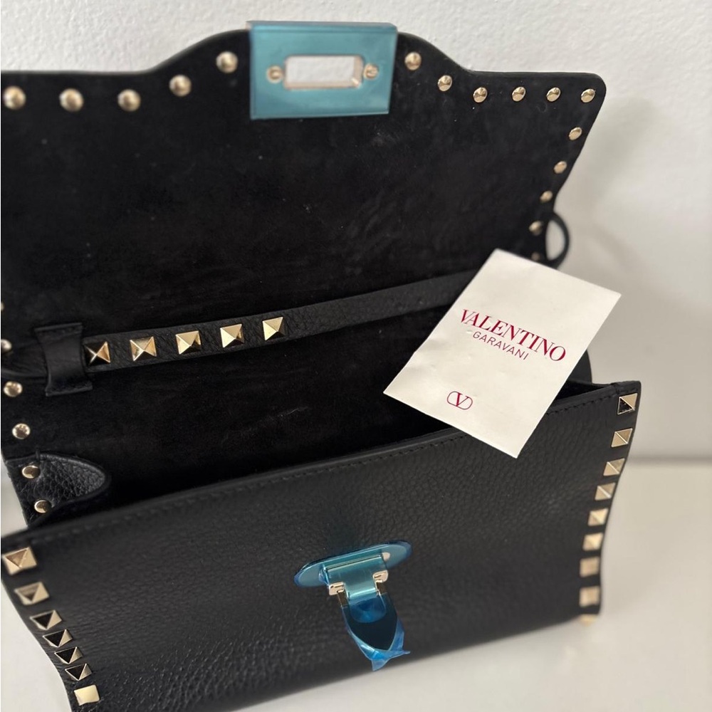 Valentino Black Leather Rockstud Crossbody with Gold Hardware - Picture 2 of 7